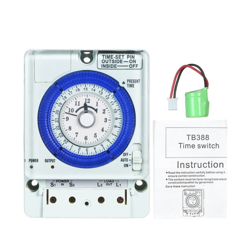 Timer Switch รุ่น TB388 ตัวตั้งเวลา ใช้กำลังไฟ12V/24V/220V DC/AC ไทม์เมอร์ ทามเมอร์ นาฬิกาตั้งเวลา 24 ชม - รูปที่ 5
