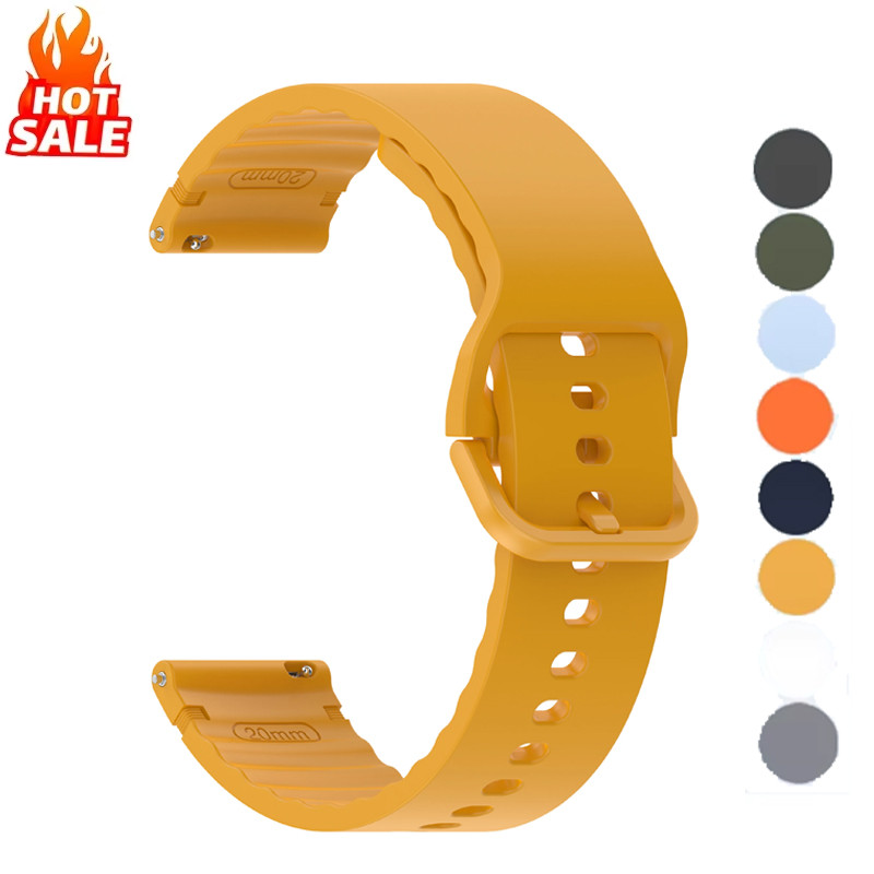 22 มม.20 มม.ซิลิโคนกีฬาสําหรับ Samsung Galaxy Watch 7 6 5 4 สําหรับ Garmin forerunner 165/55 สําหรับ amazfit Bip 6 Bip 5 สายสําหรับผู้หญิงผู้ชาย