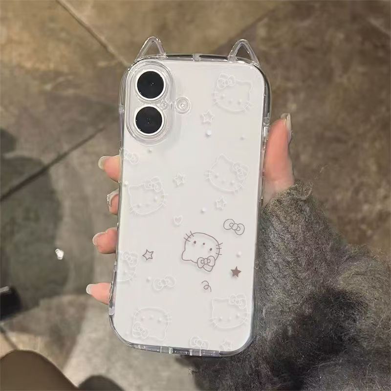 ใช้ได้กับ OPPO a5 เคสมือถือ รุ่น RENO 14/13 Pro หูแมวใส A72 เคส A97/R17