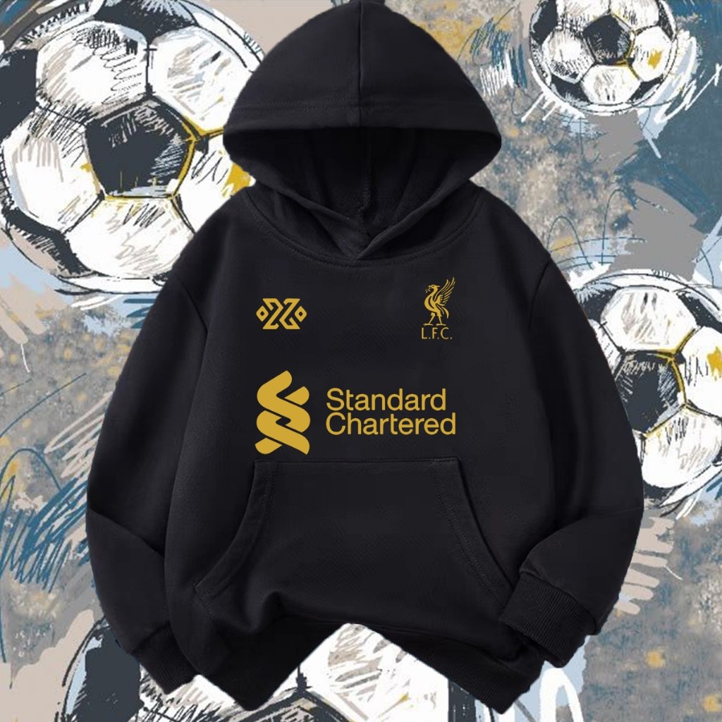 ลิเวอร์พูล/ฟุตบอล themed hoodie with Liverpool football team logo printed on child เสื้อฮู้ด 120CM-150CMSize S-5XL