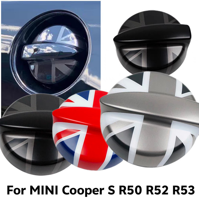ยี่ห้อใหม่พลาสติกธงสีดําฝาครอบถังน้ํามันเชื้อเพลิงสไตล์สําหรับ MINI Cooper S JCW R50 R52 R53 (1 ชิ้น