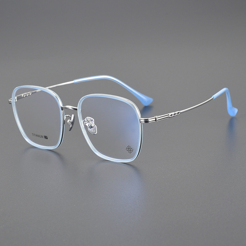 JJ6E Chrome Hearts Light Luxury Simple Trendy Versatile Ultra-light Pure Titanium Retro Big Face Sli