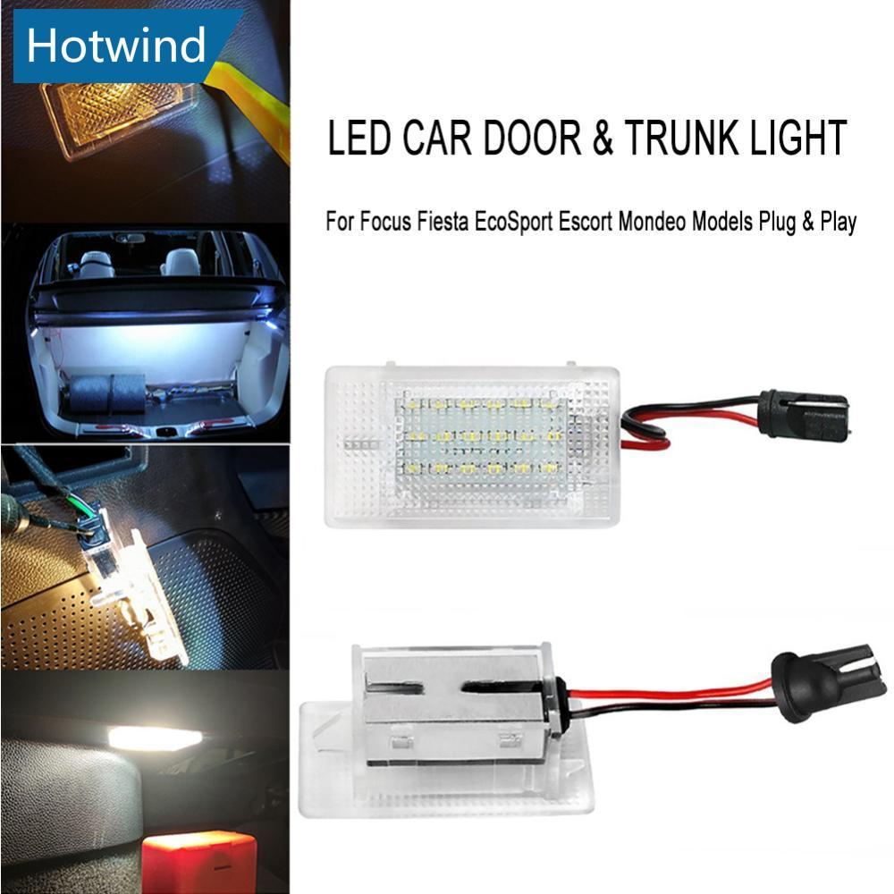 HW LED ไฟภายในรถสําหรับ Ford ประตู & Trunk Cargo Light สําหรับ Focus Fiesta EcoSport Escort Mondeo ร