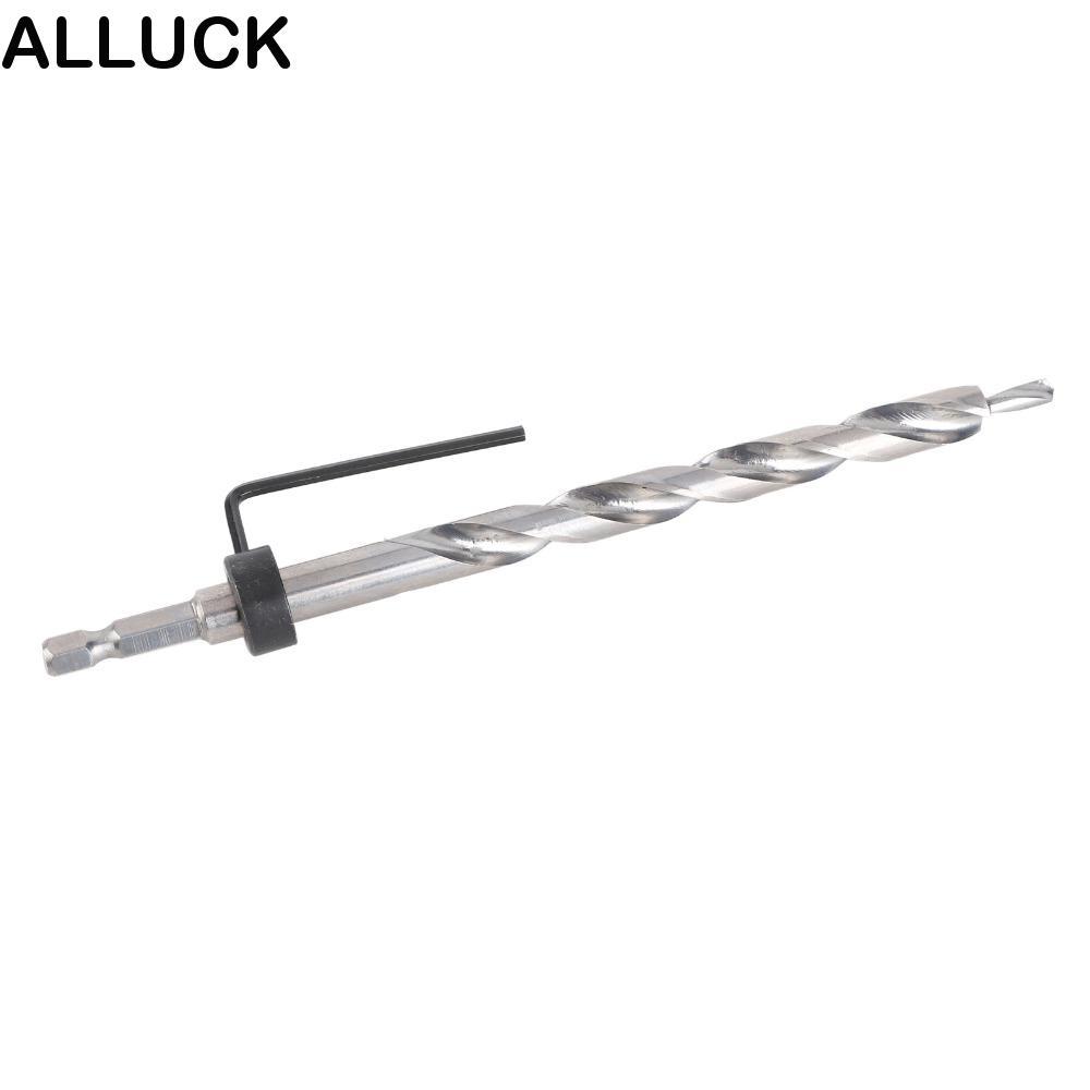 ALLUCK 2 ชิ้น Twist Step Drill Bit, 6.5 นิ้วยาว 1/4 นิ้ว Hex Shank Pocket Hole เจาะ Bit, HSS (เหล็กค