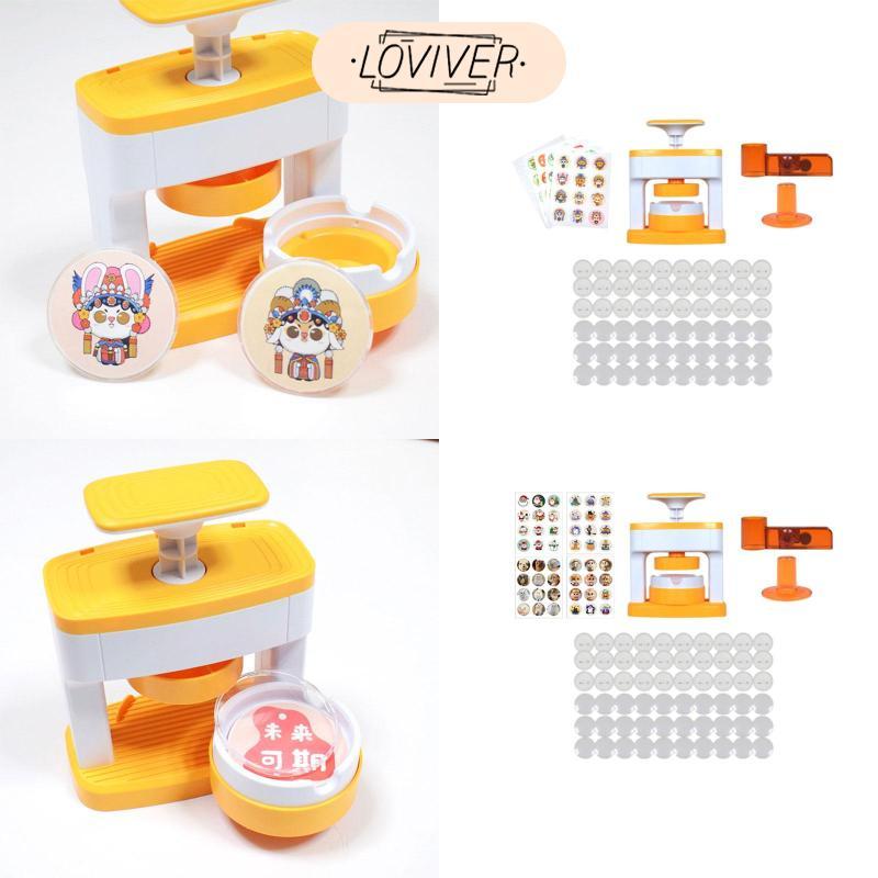 DIY Pin Badge ปุ่ม Maker เข็มกลัด Pin ทําเครื่องตกแต่งน้ําหนักเบา