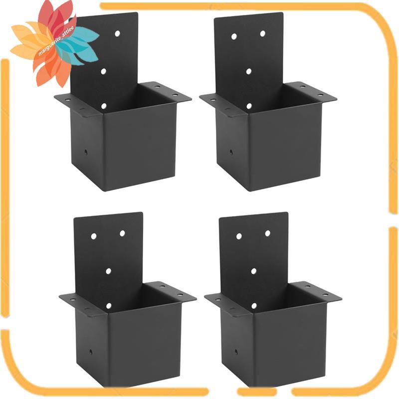 4 ชิ้น Pergola Brackets 4x4in (จริง 3.6 "X 3.6") Rafter Post Brackets Pergola Kit, Gazebo Brackets W