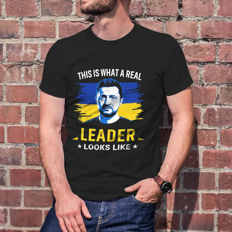 เสื้อยืด Volodymyr Zelensky เสื้อผ้าผู้ชาย เสื้อยืดกราฟิก เสื้อยืดผ้าฝ้ายยูนิเซ็กซ์ วินเทจ ฮิปฮอป เส