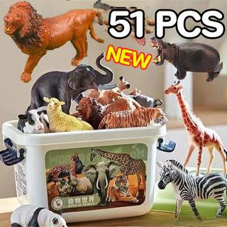 ของเล่นจำลอง 51/59/63 ชิ้น ของเล่นเสริมจินตนาการ ของเล่นสวนสัตว์จำลอง ฟิกเกอร์ Figures โมเดล Model สวนสัตว์จำลอง
