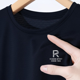 HYPNOS 3321-R เสื้อกีฬาคอกลมสีพื้น เสื้อยืดคอกลม ผ้านกตา แห้…