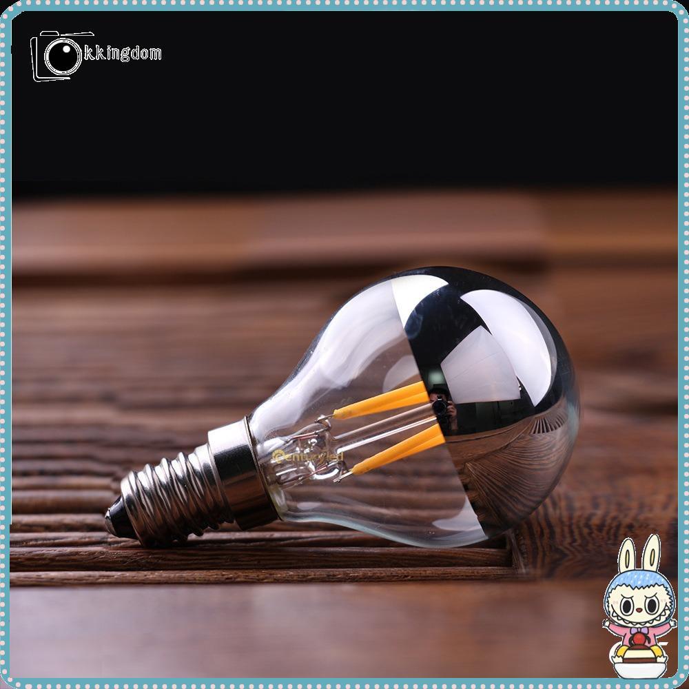 KKINGDOM หลอดไฟ LED, E12/E14/E26/E27 4W คริสตัลหลอดไฟ, 2023 เทียน Warm White semi-plated LED Bulb Wa
