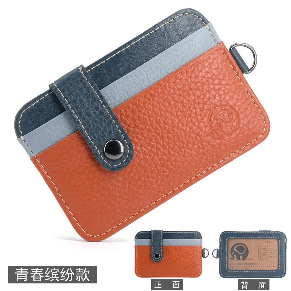 Little Dumbo Leather First Layer Drivers License Card Holder กระเป๋าหนังแท้ Work Bus ID Card Bank Ca