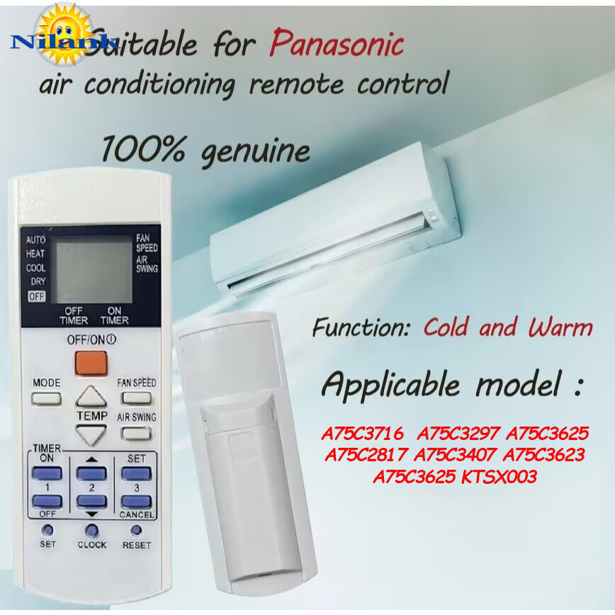 รีโมท remote รีโมทแอร์ Panasonic ร้อนเย็น A75C3297 A75C3625 A75C2817 A75C3407 A75C3623 A75C3625