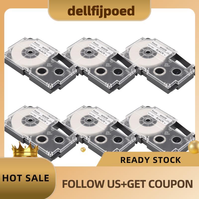 dellfijpoed6 ชิ้น 9 มม.ริบบิ้นป้ายสําหรับ -120 -E300 -60 -100 KL750B KL820 KL750 KL7200 ป้ายเครื่องพ