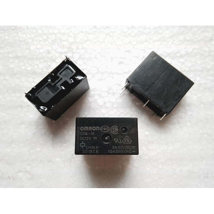 ((1 ชิ้น) ชิ้นส่วนอิเล็กทรอนิกส์ G5Q-14 DC12V DC24V รีเลย์ Omron 5 Pins 10A