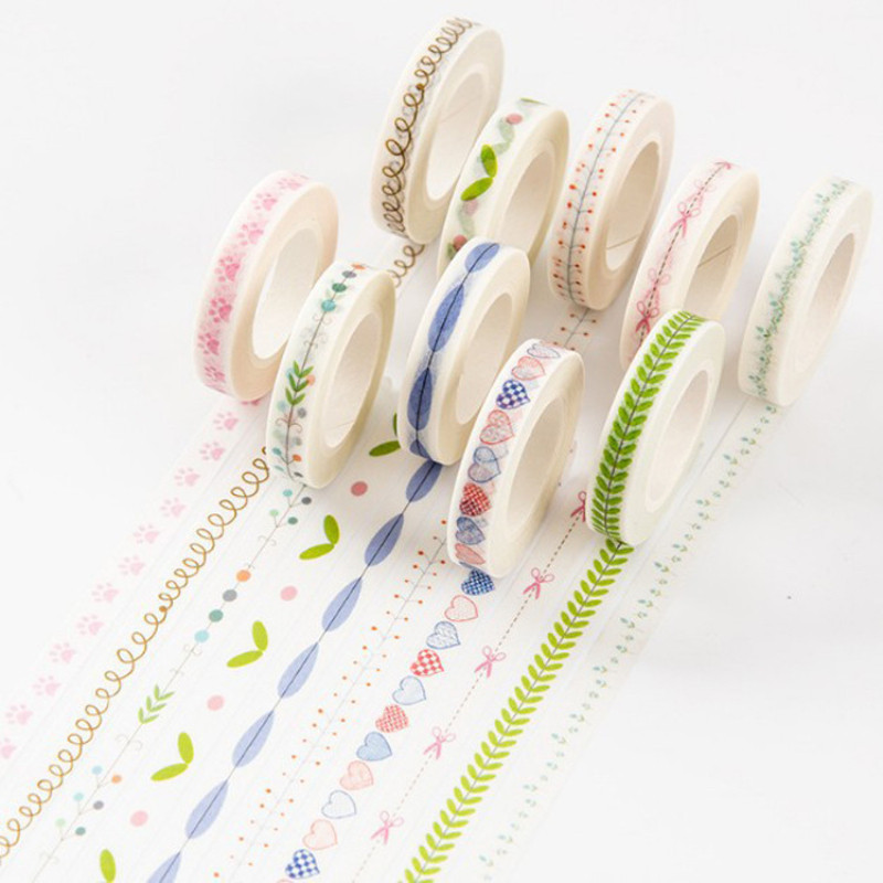 Thin Strip Washi Tape & Stickers, Minimalist Border, Divider Lines, Fresh Pastel, Journal & Bullet J