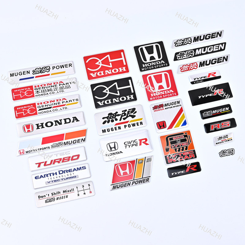 HZ สําหรับ Honda Civic CRV Unlimited MUGEN สติ๊กเกอร์ติดรถ TYPER FK8 FL5 ป้ายดัดแปลงภายใน