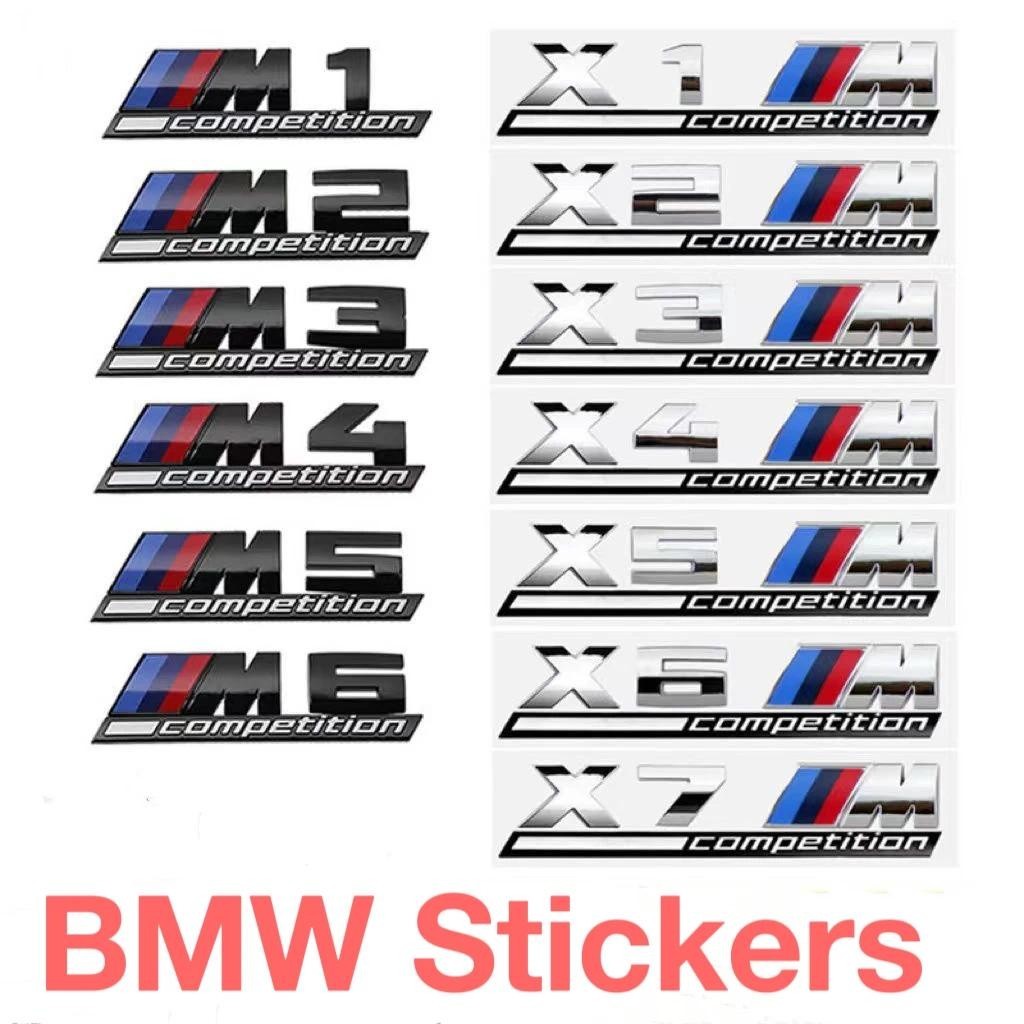 BMW รถด้านหลังสติกเกอร์สําหรับ BMW M1 M2 M3 M4 M5 M6 M7 X3M X4M X5m X6m รุ่นการแข่งขัน 3D ด้านหลังป้