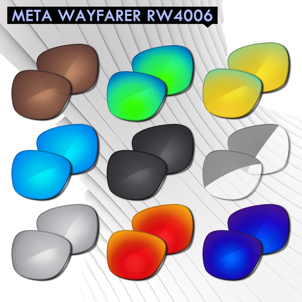 เลนส์.Meta Wayfarer RW4006 ขนาด 50 มม., AI, ป้องกันแสงUV A/B/C 100%