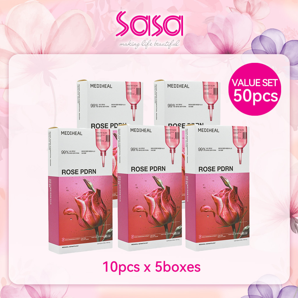 Mediheal Rose PDRN Healthy Glow Essential Mask Value Set  (10pcs x 5boxes)