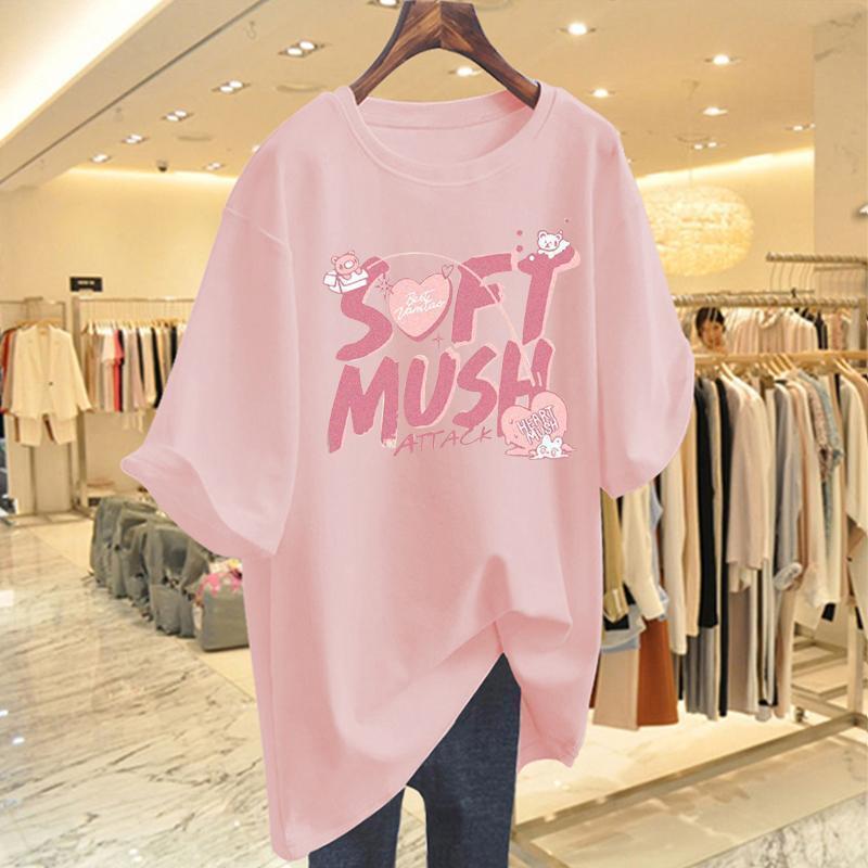 Momotee📦 สื้อยืด oversize เสื้อแฟชั่น เกาหลี โคตรนุ่ม ผ้าคอตตอน ลาย "SFT" สินค้าใหม่ 2026