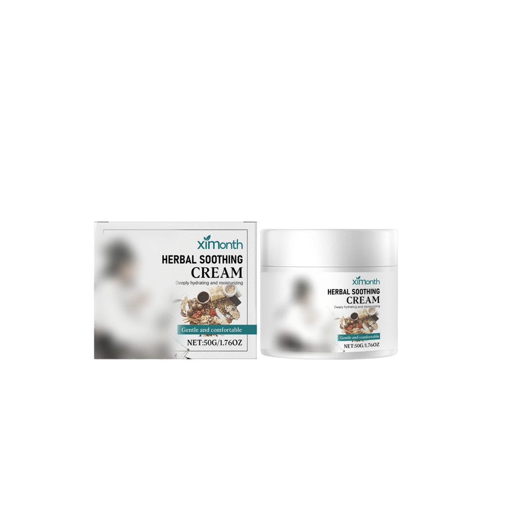 [คลังสินค้าพร้อม] XIMONTH Herbal Soothing Cream Herbal Refreshing Soft Gentle Moisture Locking Moist