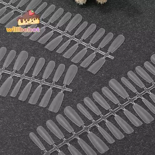 [Willbehot-t] 300 ชิ้น/ถุงเล็บปลอมเคล็ดลับ Matte Coverage โปร่งใสปลอมเคล็ดลับเล็บเจล Extension Diy ฝึกเล็บเครื่องมือ [ใหม่]