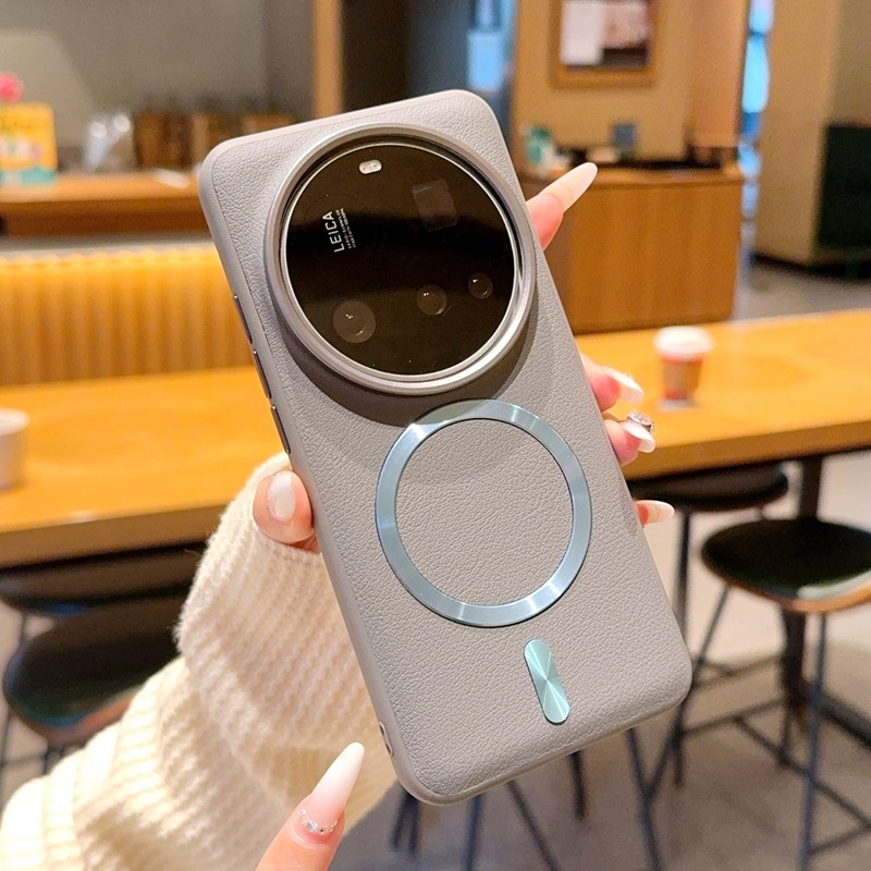 สําหรับ Xiaomi 17 Ultra, 15 14 Ultra Case ELVEV กันกระแทก PU หนัง Hard PC CD แหวนดูดฝาครอบโทรศัพท์ ราคา ถูกที่สุด ดีลบีเคเค แกลเลอรีภาพที่ 6