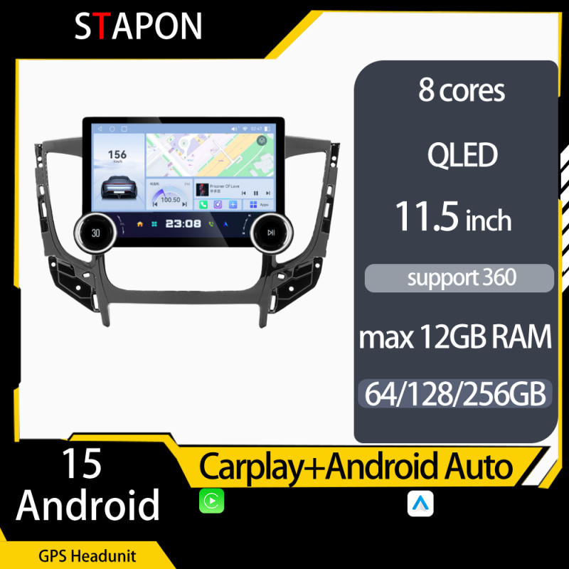 MITSUBISHI STAPON 11.5 นิ้ว 64GB 128GB สําหรับ miitsubishi montero triton 2016-2019a Android15 1920x