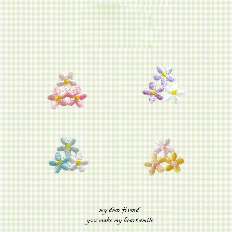 Hot Sale#[6743People Collection]Fresh Small Flower Embroidered Patch Small Flower Green Plant Longch