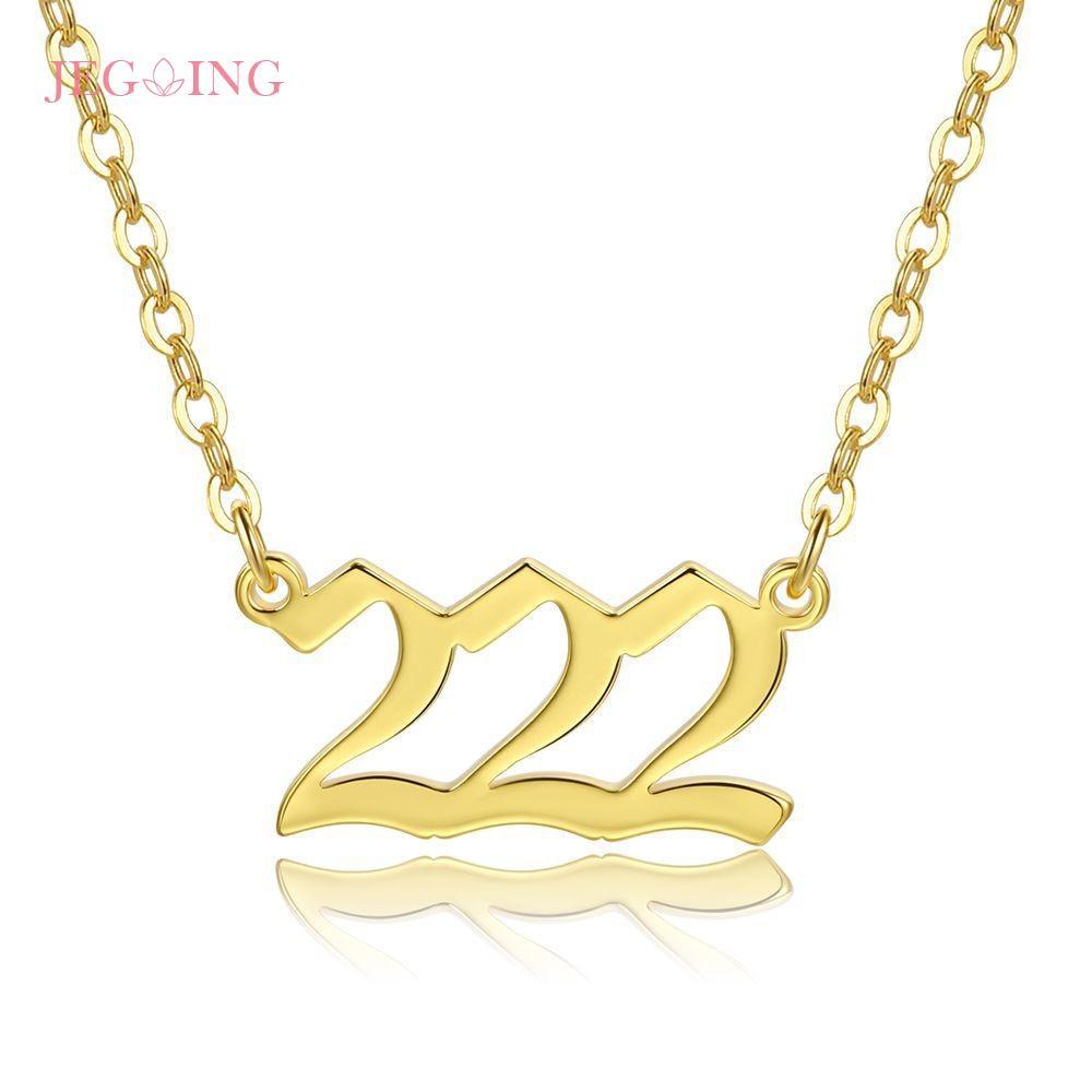 สร้อยคอนางฟ้าสำหรับผู้หญิง มีตัวเลข 111/222/333/444/555 และโซ่ เครื่องประดับสวยงาม