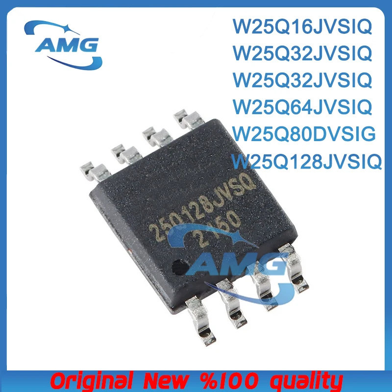 5PCS W25Q16JVSIQ W25Q32JVSIQ W25Q64JVSIQ W25Q80DVSIG W25Q128JVSIQ Patch แพคเกจ SOP-8 หน่วยความจําชิป
