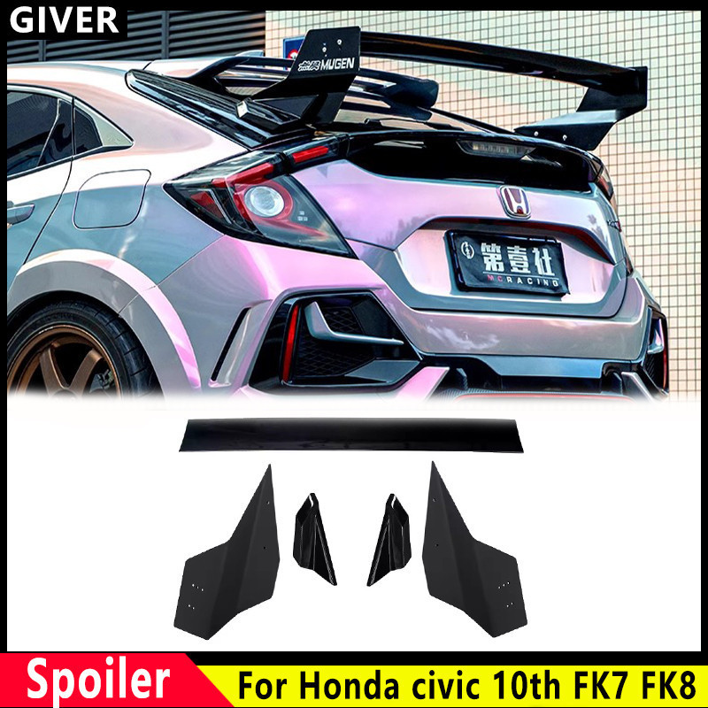 สําหรับ FK7 FK8 hatchback Civic ดัดแปลง Mugen1:1 สิบรุ่น Civic ด้านหลังสปอยเลอร์ body รถ Accessories