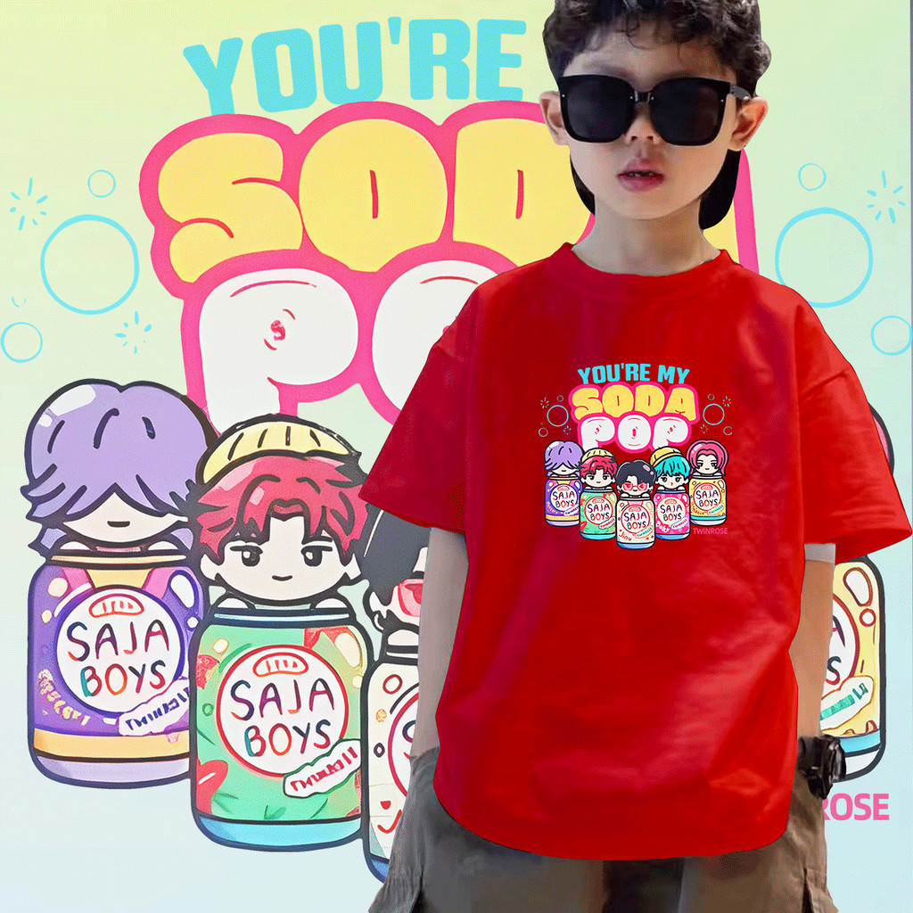 Kids ของเด็ก เสื้อเด็ก เสื้อคอกลม แขนสั้น cotton ใส่สบาย เด็ก 2-9 ขวบ 'SODA POP