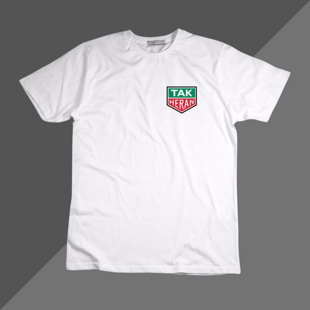 แฟชั่น Baju TAK HERAN ROUND NECK SHORT SLEEVE พิมพ์ผ้าฝ้ายสั้น S-5XL