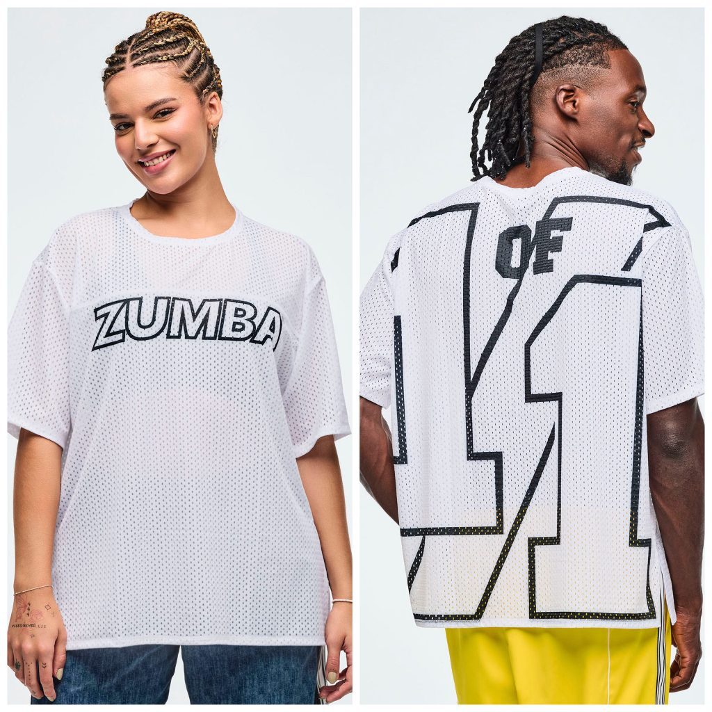 New Available Zumba Outdoor Fitness Clothing Dance Wear ZW Class of 2001 Mens Mesh Top Tee