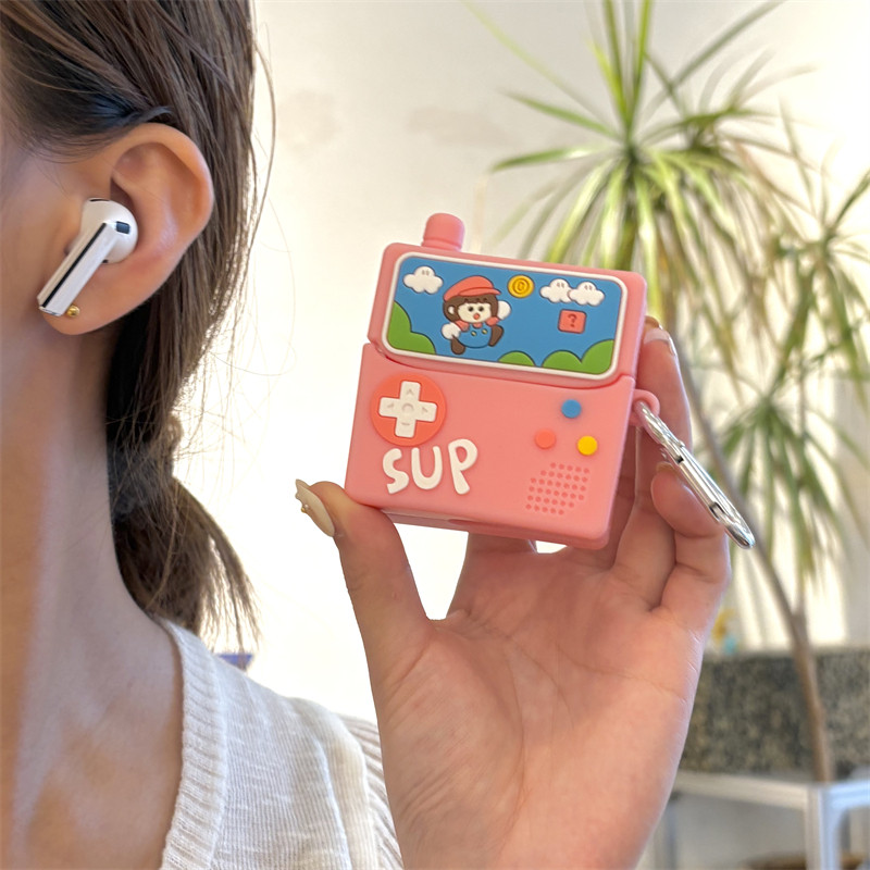 3D Mario เกมคอนโซลซิลิโคนปลอกสําหรับ SAMSUNG Buds 3 2 LIVE PRO FE CORE เคสป้องกัน