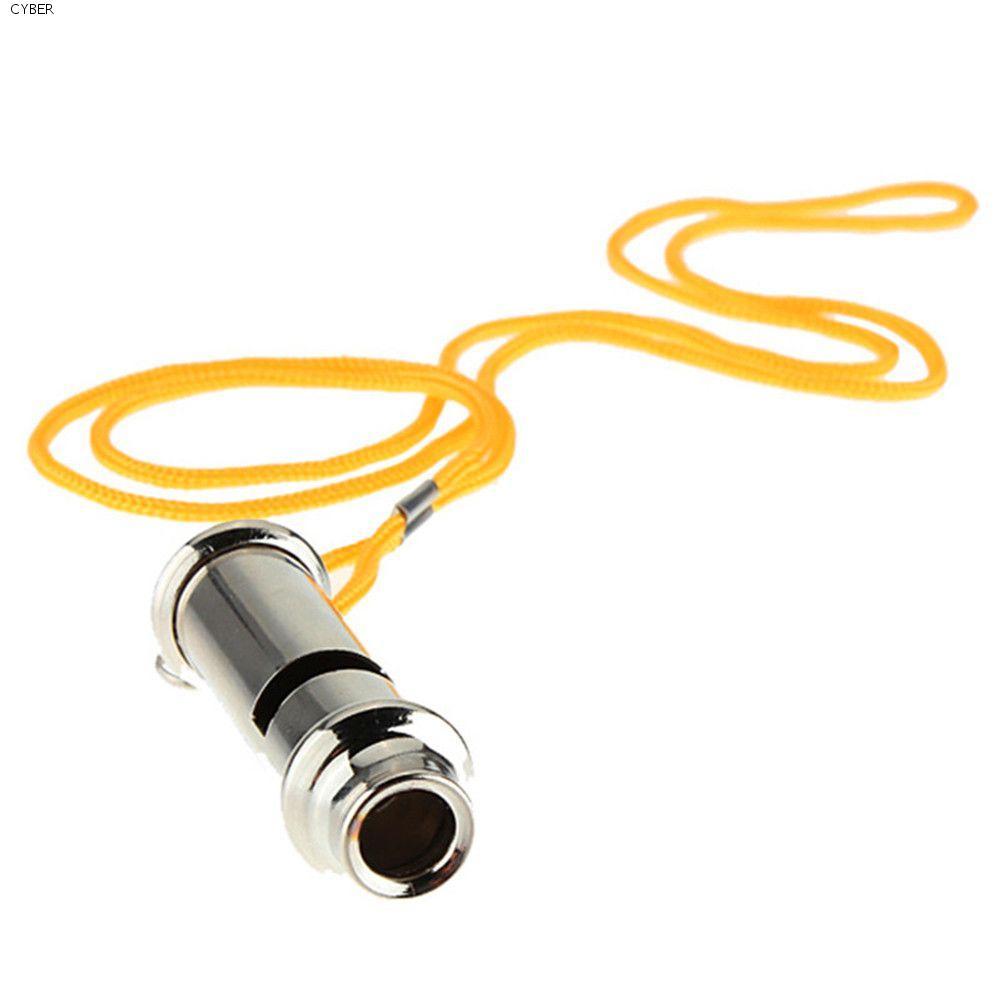 CYBER Whistle New Arrival สําหรับตํารวจจราจรพร้อมเชือกเส้นเล็ก Metal Whistle Security
