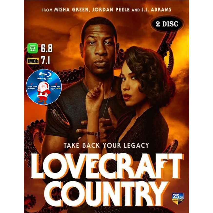 E-BLURAY TV SERIES Lovecraft Country (2 แผ่น) 2020 สยองขวัญ 1 ฤดูกาล Jonathan Majors Jurnee Smollett