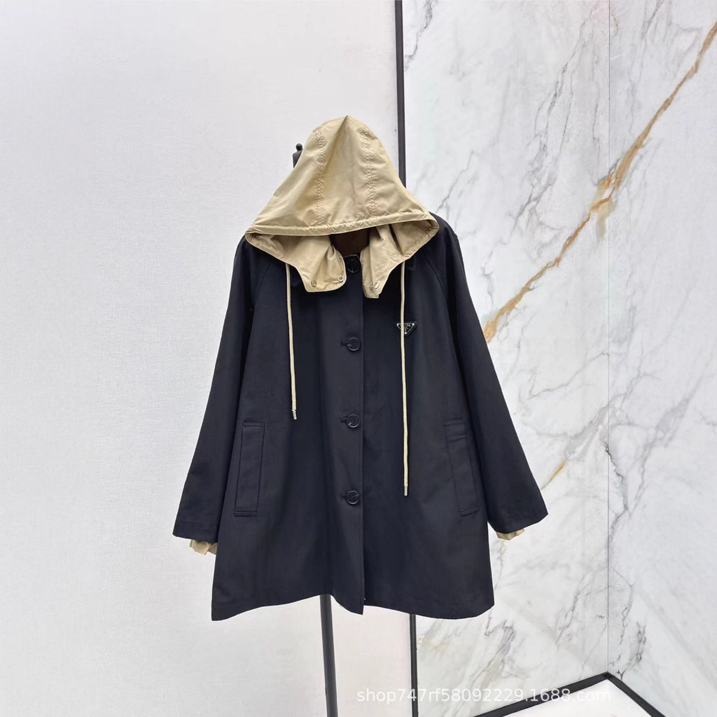 XFBF PD Pujia 25Autumn and winter women's clothing, reversible with high-quality texture Hooded Mid-