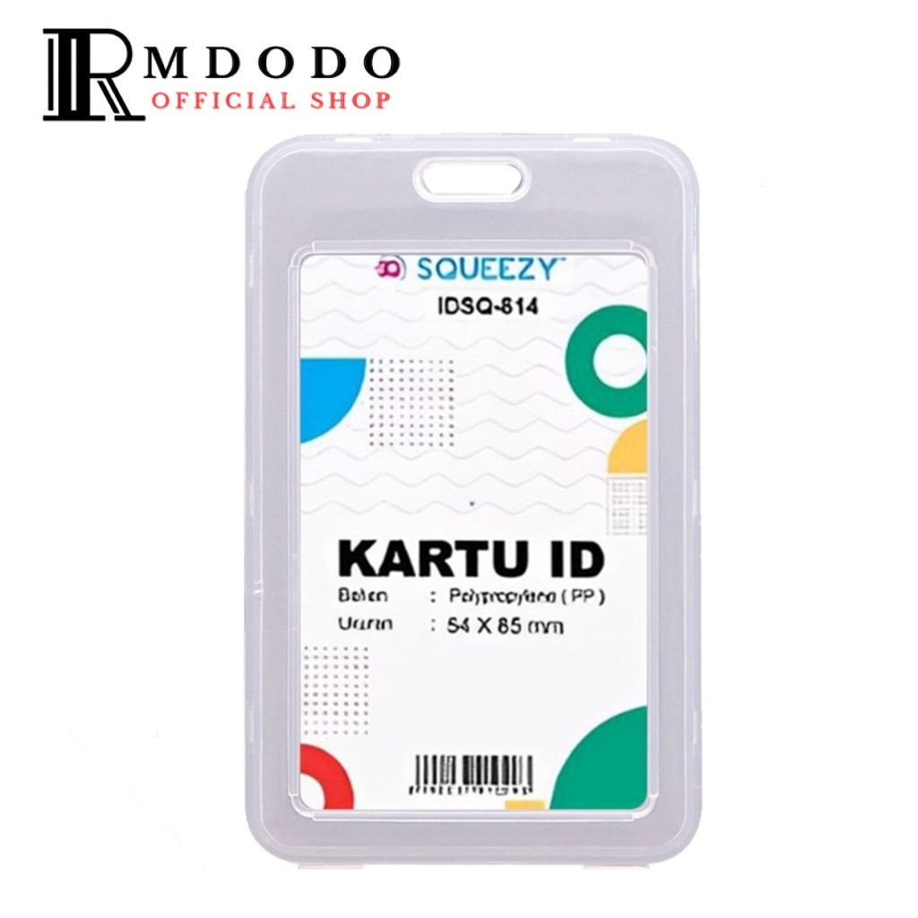 Rmdodo - ID Card Case Holder Vertical Clear ขนาด 54 x 85mm / Card Frame ID Card Name Tag IDSQ-814