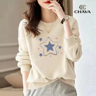 เสื้อสเวตเตอร์คอกลมบาง สไตล์เกาหลี เสื้ออเนกประสงค์สำหรับผู้หญิง