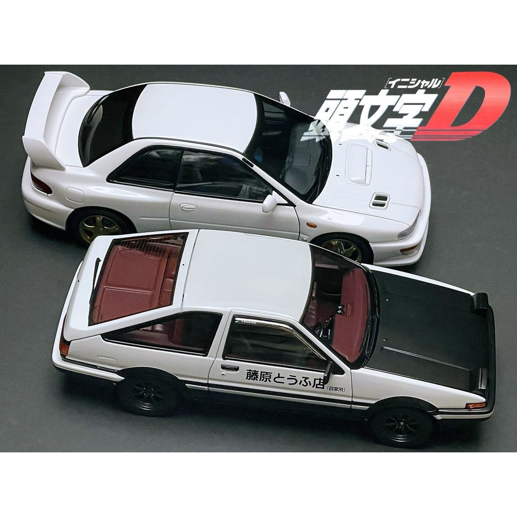 1/18 Initial D AE86 VS GC8 Comic Version Subaru Impreza 22B Sti (GC8) Fujiwara Fujiwara Toyota Sprin