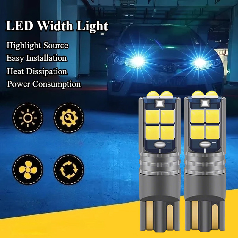BINGOU หลอดไฟ LED T10 10SMD (1 ชิ้น) รุ่นใหม่ สว่างกว่าปกติ ใช้เป็นไฟหรี่/ไฟเลี้ยว