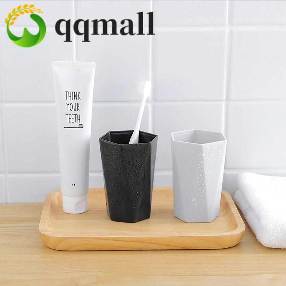 QQMALL ห้องน้ํา Tumblers ถ้วย C0ffee แก้วชาถ้วยทนความร้อนนมครัว Drinkware พลาสติกสําหรับน้ําผลไม้ผู้