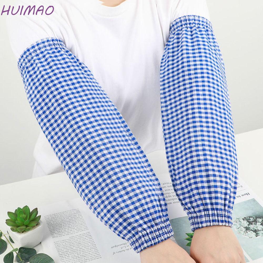 HUIMAO Lattice Arm Sleeves, Cotton Antipaste Cooling Sleeves, Breathable Finger Sleeves Sun Protecti