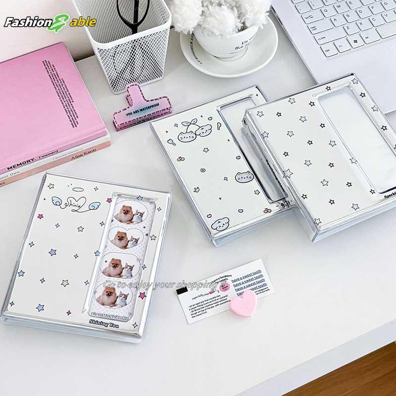 แฟชั่น.shop03 การ์ตูน 4 ตาราง Idol Card Photo Booth อัลบั้มสําหรับ 40 ชิ้น 2x6 นิ้วแถบภาพบุ๊คมาร์ค 2