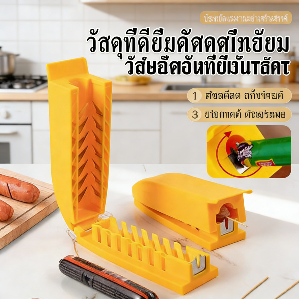 ตัดแฮมบาร์บีคิวและไส้กรอกเครื่องมือเซิร์ฟฮามพิเศษ