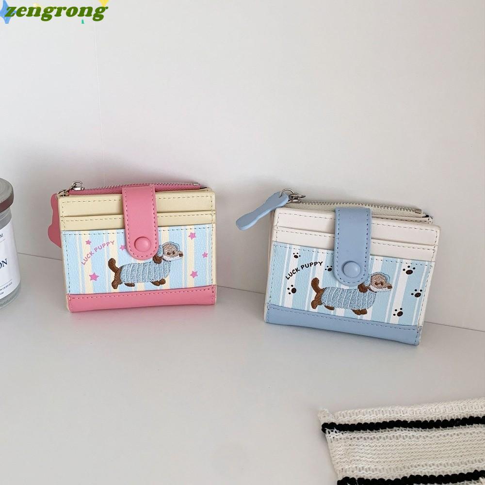 กระเป๋าสตางค์ใบสั้นสี dopamine สไตล์ดอร์พามายน์ จากซองpu สำหรับผู้หญิง