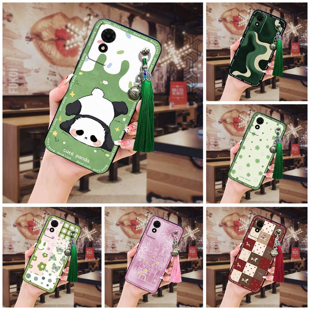 TCL พู่เบลล์เคสโทรศัพท์สําหรับTCL 501/T433D Anti-ฝุ่นTPUโทรศัพท์กระเป๋าFull wrapกันน้ํานุ่มกรณีสกปรก