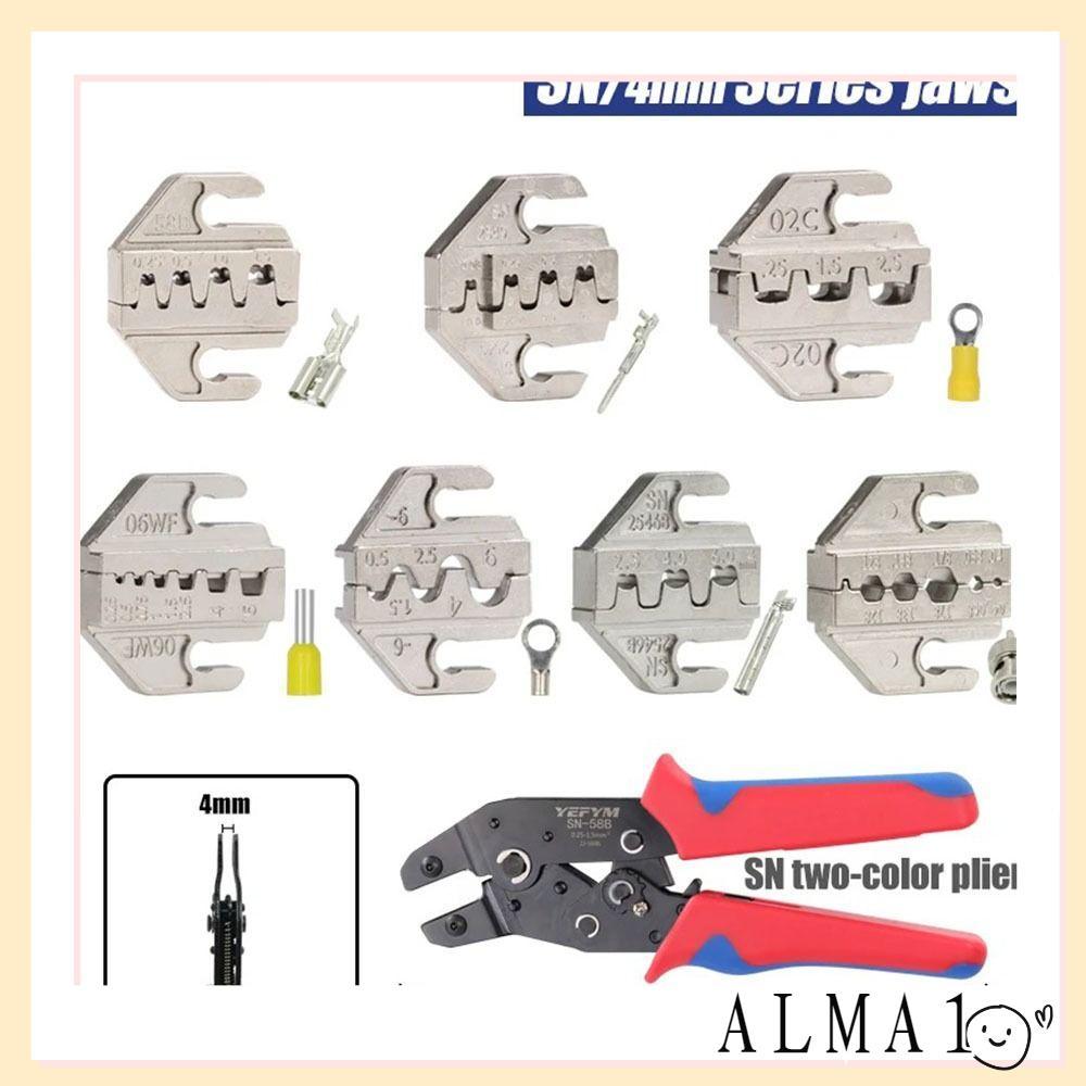 ALMA CRIMPING คีมขากรรไกร, 06WF 2549 03H กว้าง 4 มม.SN CRIMPING คีม Jaw, 48B 58B โลหะผสม SN-2546B 02